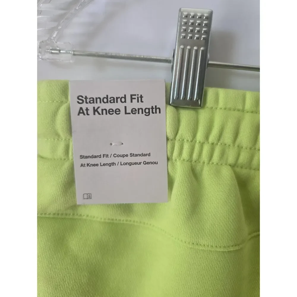 Nike NSW Essentials + French Terry shorts embroidered Neon Green Sz S